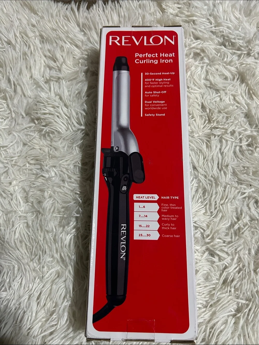 Revlon Black and Silver Perfect Heat Curling Iron